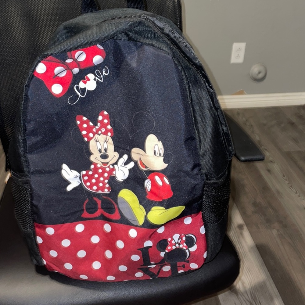 No Tag But Brand New Never Used Minnie and Mickey Mouse Backpack